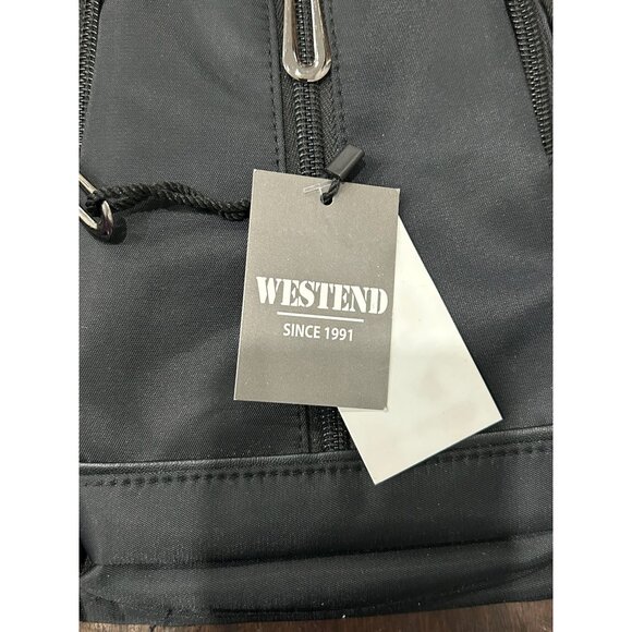Westend NWT Black Crossbody Sling Backpack Adjustable Strap Zippered Compartment - Picture 4 of 12